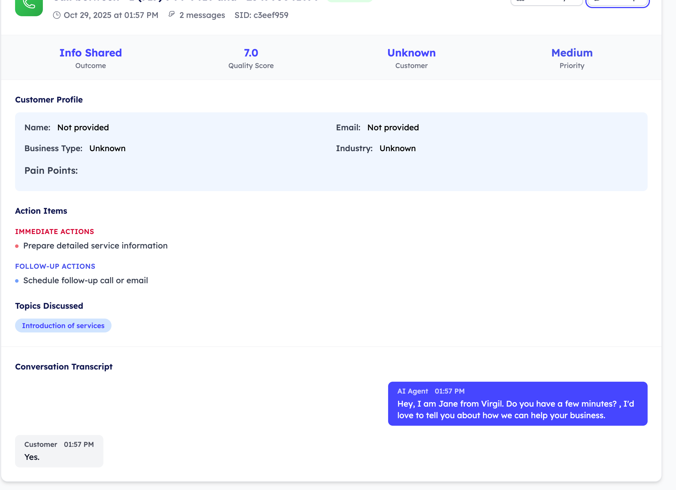 CallWisely Chatbot Interface