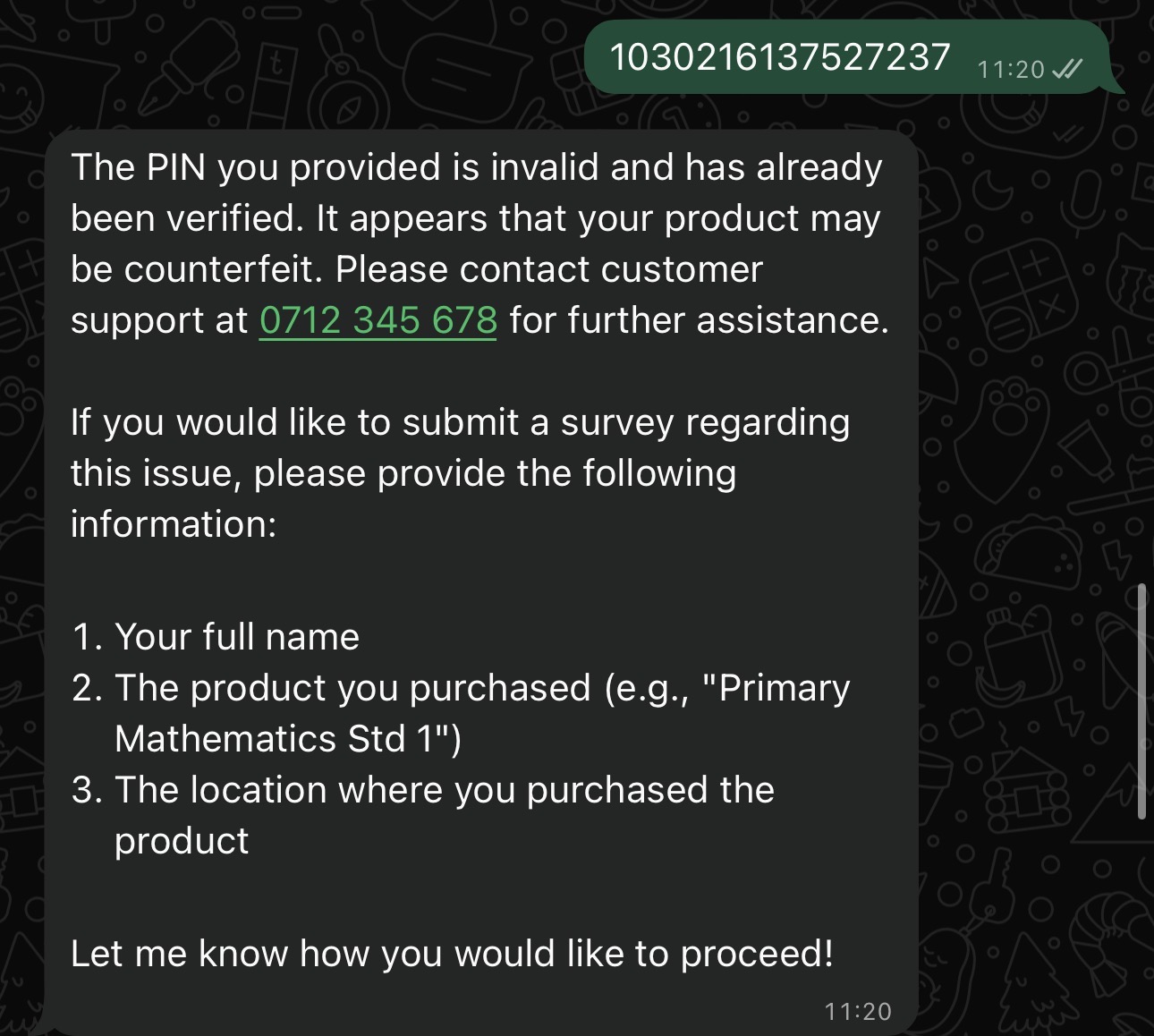WhatsApp Bot - Fake book alert